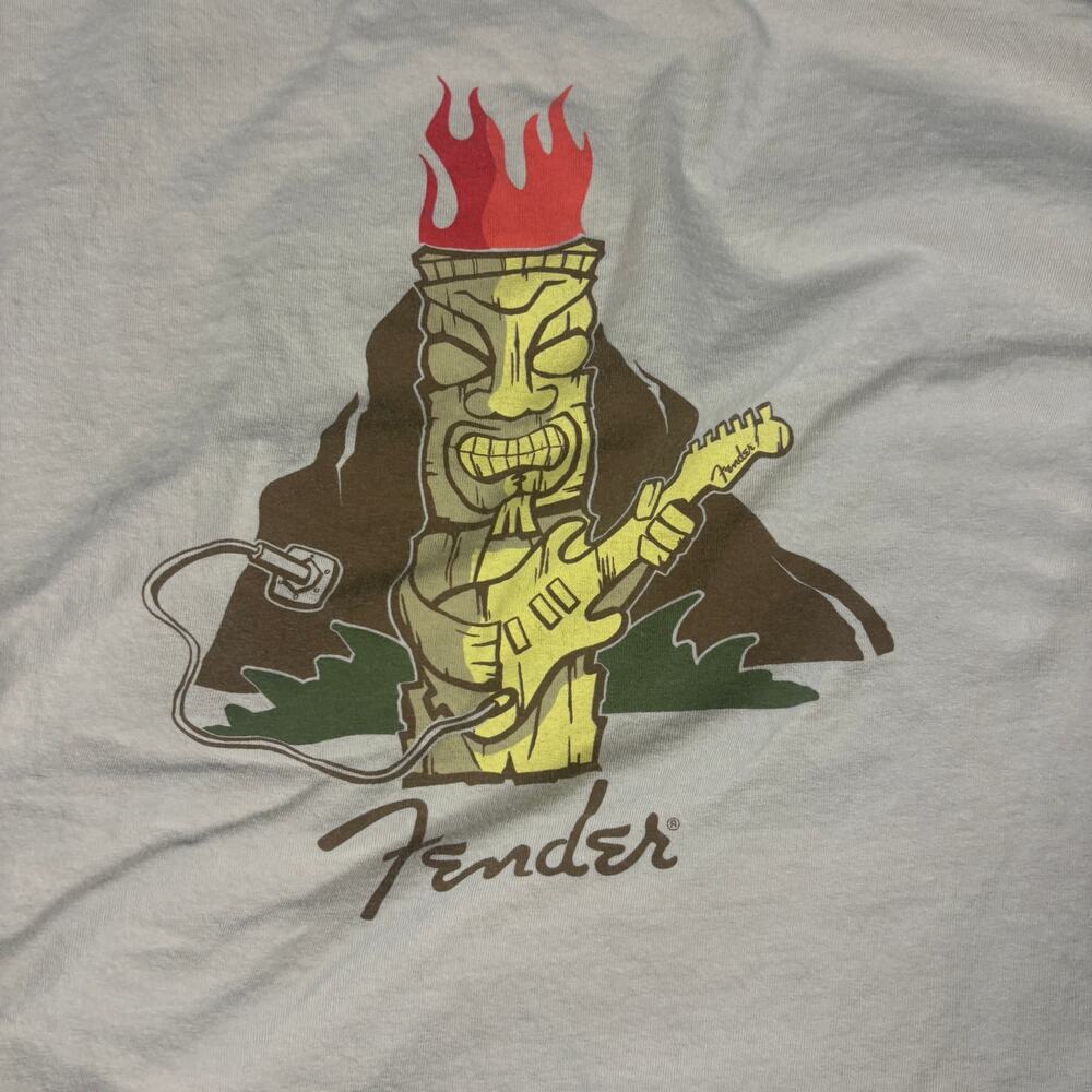 y2k 2000s style Fender hawaii tiki longsleeve shirt floral mens XXL surfwear - Picture 5 of 8